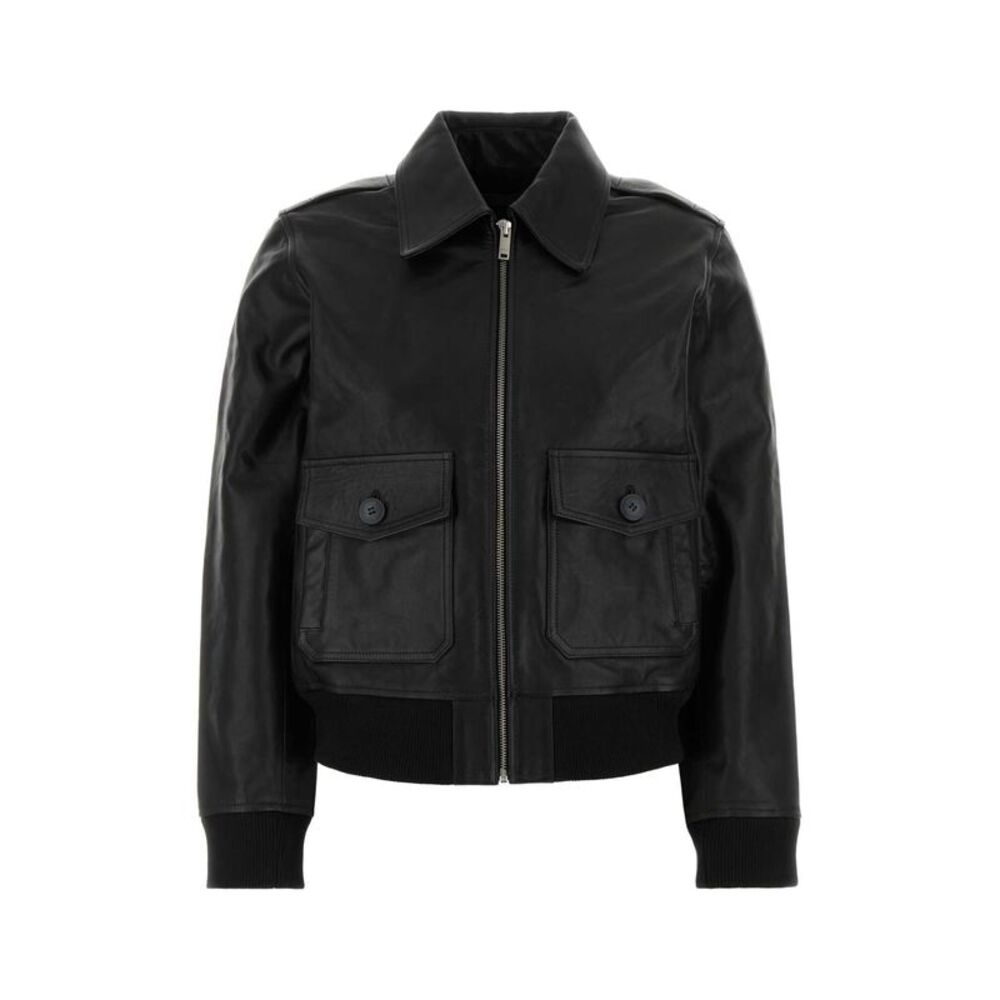 A.P.C. Women Black Leather Gaelle Jacket